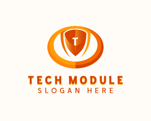 Cybersecurity Tech Shield logo design