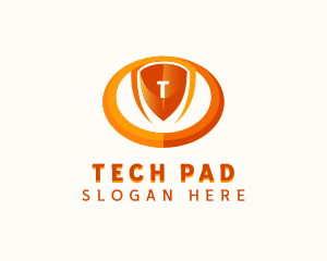 Cybersecurity Tech Shield logo design