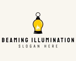 Gas Lamp Light Bulb Illumination logo design