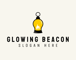 Gas Lamp Light Bulb Illumination logo design