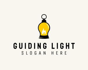 Gas Lamp Light Bulb Illumination logo design