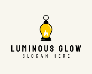 Gas Lamp Light Bulb Illumination logo design