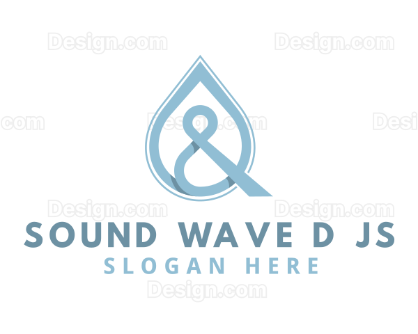 Droplet Ampersand Type Logo