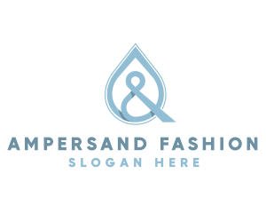 Droplet Ampersand Type logo design