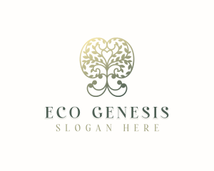 Eco Botanical Tree logo design