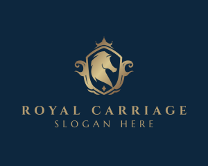 Royal Shield Horse logo design