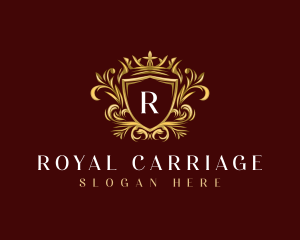 Royal Floral Shield logo design