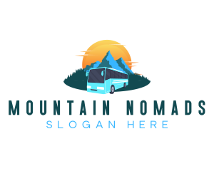 Mountain Bus Outdoor Adventure logo design