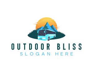 Mountain Bus Outdoor Adventure logo design