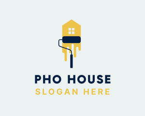 Home Paint Roller logo design