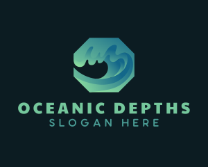 Surfing Ocean Wave logo design