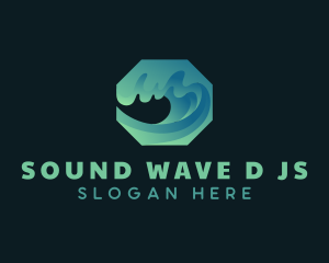 Surfing Ocean Wave logo design