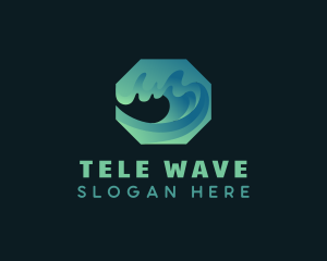 Surfing Ocean Wave logo design