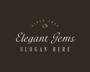 Elegant Gemstone Jewelry logo design