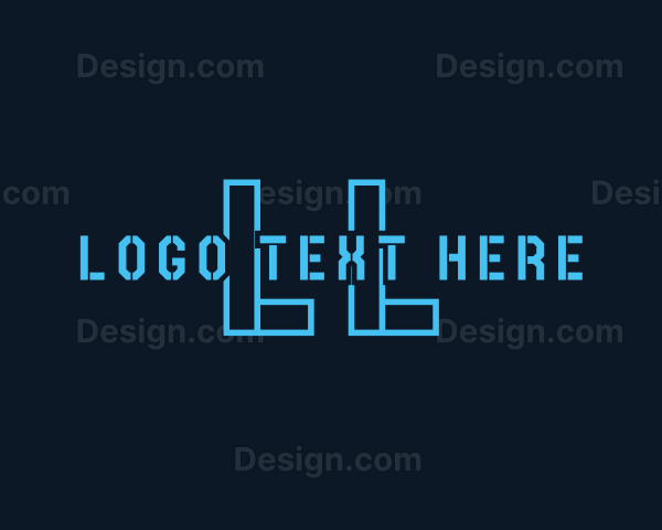 Neon Cyber Digital Tech Logo