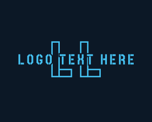 Neon Cyber Digital Tech logo