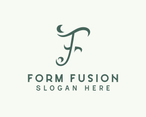 Professional Business Letter F logo design