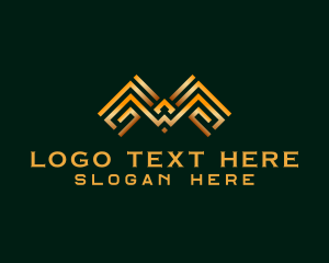 Geometric Eagle Firm Letter M Logo