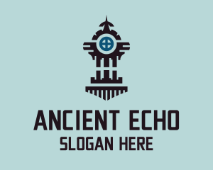 Intricate Ancient Tower  logo design