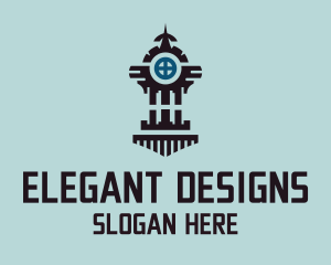 Intricate Ancient Tower  logo design