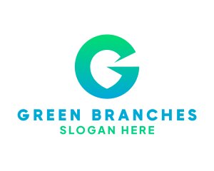 Green Gradient G logo design