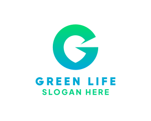 Green Gradient G logo design