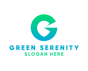 Green Gradient G logo design