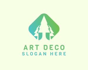 Forest Pine Tree logo design