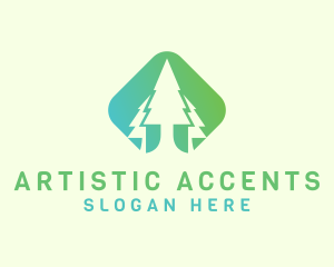 Forest Pine Tree logo design