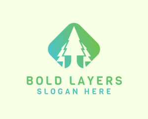 Forest Pine Tree logo design