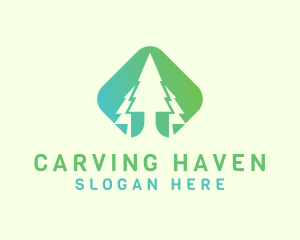 Forest Pine Tree logo design