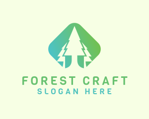 Forest Pine Tree logo design