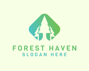 Forest Pine Tree logo design