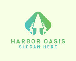 Forest Pine Tree logo design