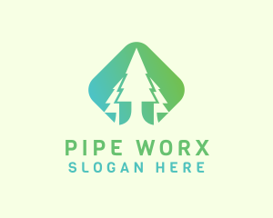 Forest Pine Tree logo design