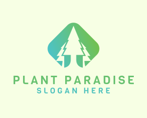 Forest Pine Tree logo design