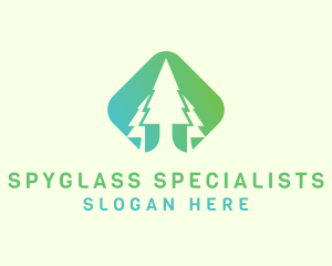 Forest Pine Tree logo design