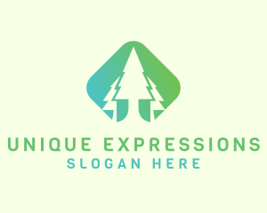 Forest Pine Tree logo design