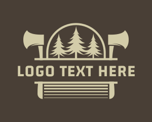 Pine Tree Woodwork Emblem logo