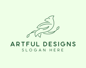 Dove Line Art logo design