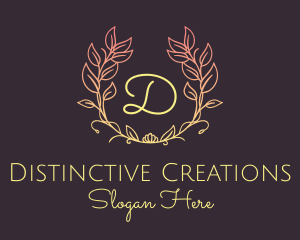 Garland Wreath Letter  logo design