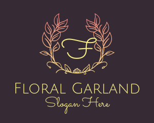 Garland Wreath Letter  logo