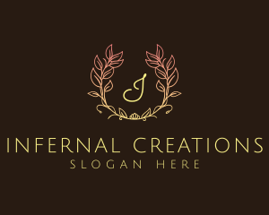 Nature Garland Wreath logo design