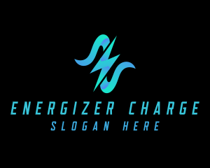 Flash Charging Lightning Bolt logo design