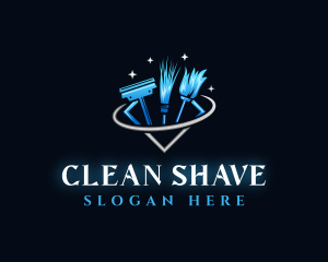 Cleaning Tools Sanitation logo design