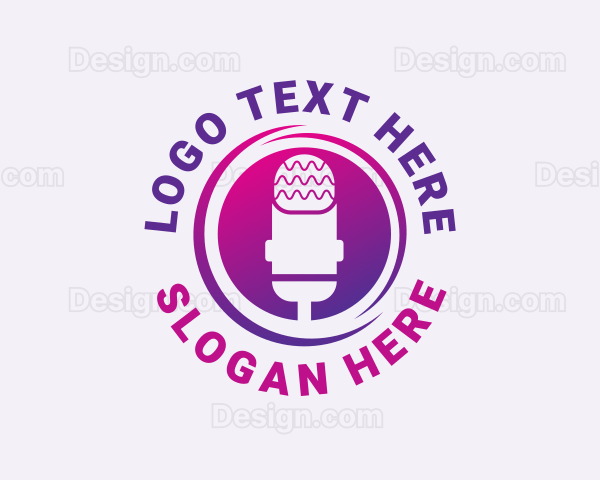 Gradient Mic Radio Logo