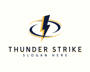 Lightning Thunder Electricity logo design