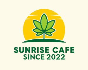 Medical Marijuana Sunrise  logo design