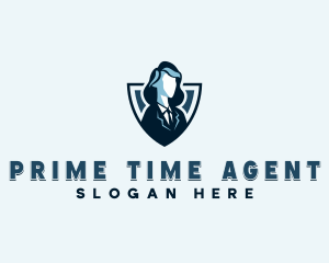 Professional Businesswoman Agent logo design