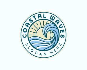 Ocean Surf Waves logo design